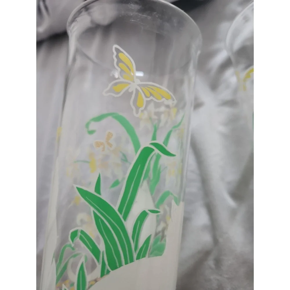 (3) Vtg Culver Acrylic Cat 20 Oz Highball Tumbler CottageCore‎ Patio Made Taiwan